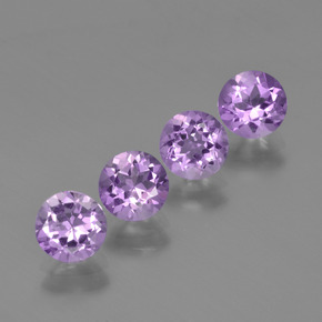 2.57 ct Violet Amethyst Gemstone, Amethyst Gem in Round Facet Shape for Sale.
