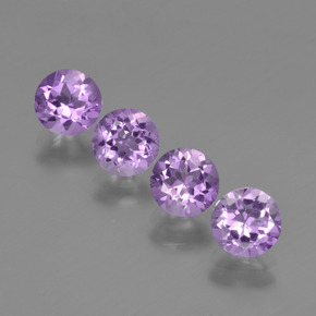 2.57 ct Violet Amethyst Stone, Natural Amethyst in Round Facet Shape for Sale