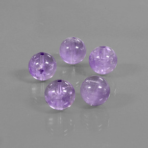 Deep Iris Violet Amethyst Edelstein - 7ct Durchbohrte Kugel (ID: 423070)