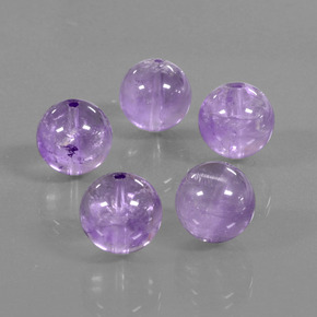 34.90 ctw Violet Amethyst Stones, Natural Amethyst in Drilled Sphere Shape for Sale