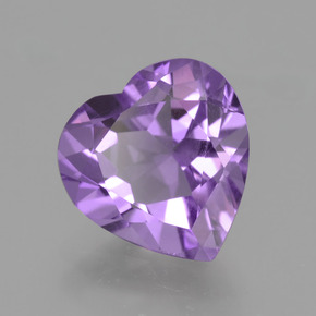 1.88 ct Violet Amethyst Stone, Natural Amethyst in Heart Facet Shape for Sale
