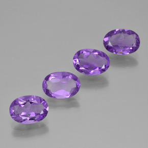 Intense Violet Аметист Камень - 0.6ct Фасетный Овал (ID: 425237)