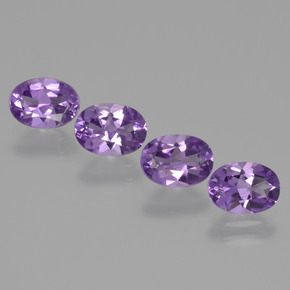2.78 ctw Violet Amethyst Gemstones, Amethyst Gems in Oval Facet Shape for Sale.