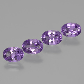 2.78 ctw Violet Amethyst Stones, Natural Amethyst in Oval Facet Shape for Sale