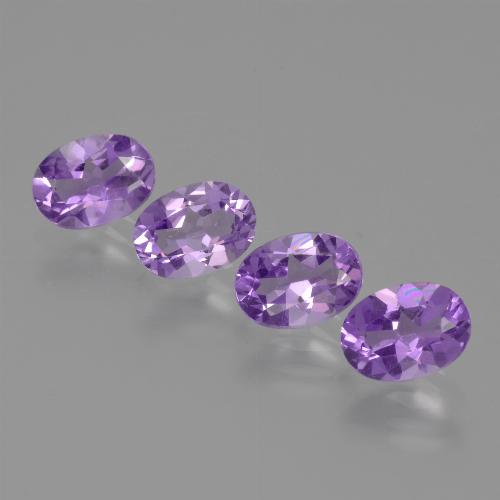 Medium-Light Violet Аметист Камень - 0.7ct Фасетный Овал (ID: 426584)