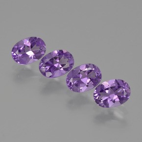 2.73 ct Violet Amethyst Gemstone, Amethyst Gem in Oval Facet Shape for Sale.