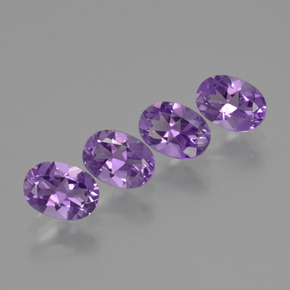 2.73 ct Violet Amethyst Stone, Natural Amethyst in Oval Facet Shape for Sale