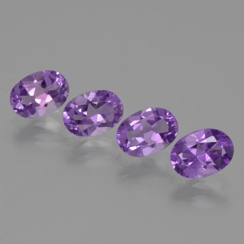 Medium-Light Violet Amethyst Gem - 0.7ct Oval Facet (ID: 426587)