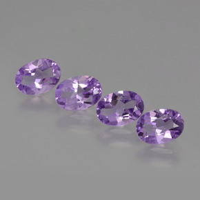 2.70 ctw Violet Amethyst Gemstones, Amethyst Gems in Oval Facet Shape for Sale.