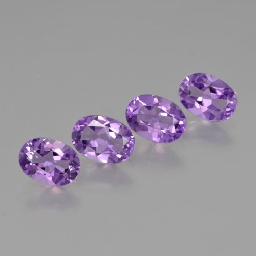 2.75 ctw Violet Amethyst Stones, Natural Amethyst in Oval Facet Shape for Sale