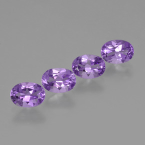 2.97 ctw Violet Amethyst Stones, Natural Amethyst in Oval Facet Shape for Sale