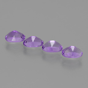 Amethyst Gemstones in 7 x 5 mm (calibrated) Size for Sale, Amethyst Stones in Vivid Violet Color