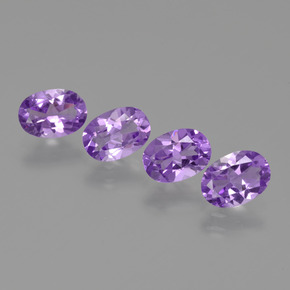 Medium Violet Amethyst Edelstein - 0.7ct Oval facettiert (ID: 426966)