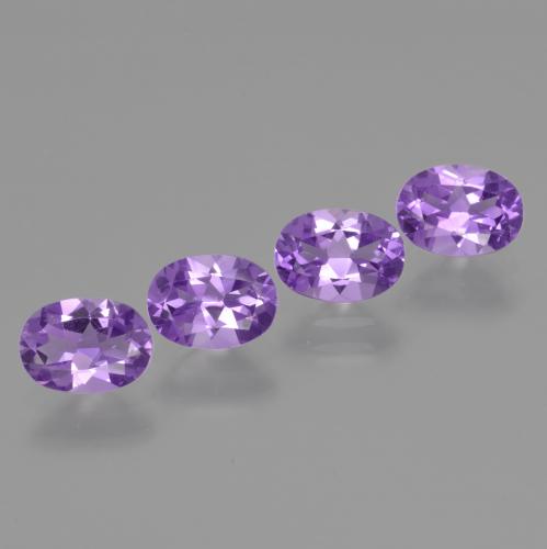 2.75 ctw Violet Amethyst Stones, Natural Amethyst in Oval Facet Shape for Sale