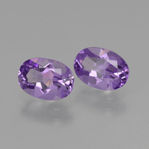 1.40 ctw Violet Amethyst Stones, Natural Amethyst in Oval Facet Shape for Sale