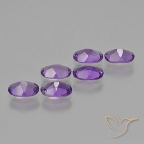 Amethyst Gemstones in 6 x 4 mm (calibrated) Size for Sale, Amethyst Stones in Intense Violet Color