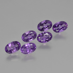 Medium Violet Аметист Камень - 0.4ct Фасетный Овал (ID: 427144)