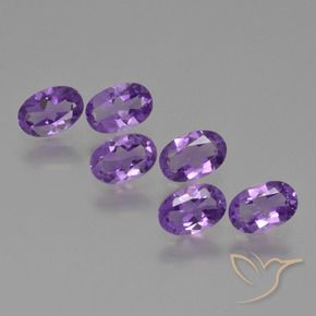 2.39 ctw Violet Amethyst Stones, Natural Amethyst in Oval Facet Shape for Sale