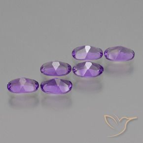 Amethyst Gemstones in 6 x 4 mm (calibrated) Size for Sale, Amethyst Stones in Medium Violet Color