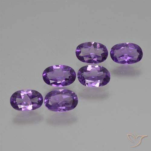 Medium Violet Amethyst Gem - 0.4ct Oval Facet (ID: 427147)