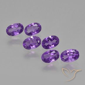 2.43 ctw Violet Amethyst Stones, Natural Amethyst in Oval Facet Shape for Sale