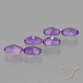 Amethyst Gemstones in 6 x 4 mm (calibrated) Size for Sale, Amethyst Stones in Medium Violet Color