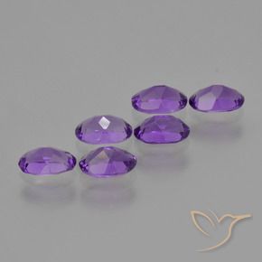 Amethyst Gemstones in 6 x 4 mm (calibrated) Size for Sale, Amethyst Stones in Vivid Violet Color