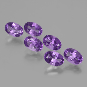 Medium Violet Аметист Камень - 0.4ct Фасетный Овал (ID: 427229)
