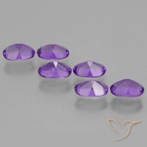 Amethyst Gemstones in 6 x 4 mm (calibrated) Size for Sale, Amethyst Stones in Intense Violet Color