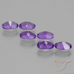Amethyst Gemstones in 6 x 4 mm (calibrated) Size for Sale, Amethyst Stones in Vivid Violet Color