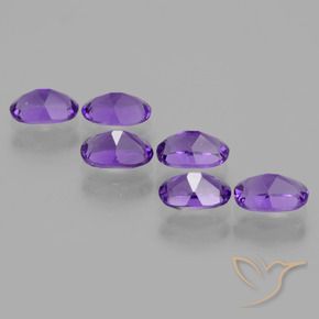 Amethyst Gemstones in 6 x 4 mm (calibrated) Size for Sale, Amethyst Stones in Intense Violet Color