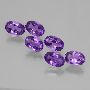Vivid Violet Аметист Камень - 0.4ct Фасетный Овал (ID: 427234)