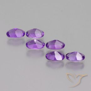 Amethyst Gemstones in 6 x 4 mm (calibrated) Size for Sale, Amethyst Stones in Intense Violet Color