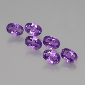 Vivid Violet Аметист Камень - 0.4ct Фасетный Овал (ID: 427261)