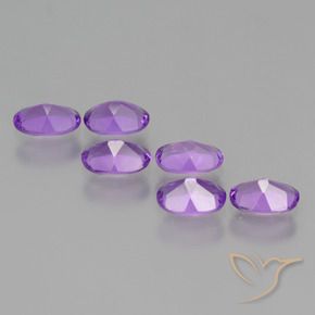 Amethyst Gemstones in 6 x 4 mm (calibrated) Size for Sale, Amethyst Stones in Intense Violet Color