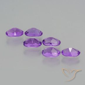 Amethyst Gemstones in 6 x 4 mm (calibrated) Size for Sale, Amethyst Stones in Intense Violet Color