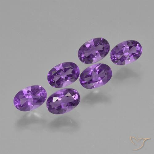 Medium Violet Аметист Камень - 0.4ct Фасетный Овал (ID: 427335)
