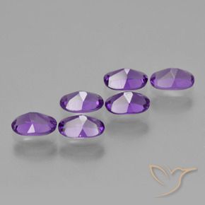 Amethyst Gemstones in 6.1 x 4.2 mm Size for Sale, Amethyst Stones in Intense Violet Color