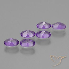 Amethyst Gemstones in 6 x 4 mm (calibrated) Size for Sale, Amethyst Stones in Deep Violet Color