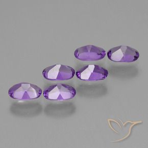 Amethyst Gemstones in 6 x 4 mm (calibrated) Size for Sale, Amethyst Stones in Medium Purplish Violet Color