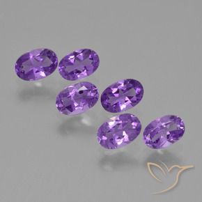 2.60 ctw Violet Amethyst Stones, Natural Amethyst in Oval Facet Shape for Sale