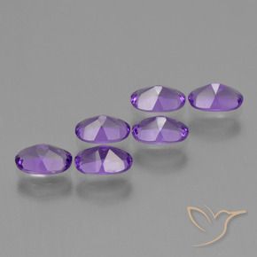 Amethyst Gemstones in 6 x 4 mm (calibrated) Size for Sale, Amethyst Stones in Medium Violet Color