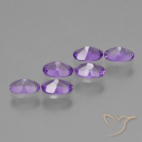 Amethyst Gemstones in 6 x 4 mm (calibrated) Size for Sale, Amethyst Stones in Deep Violet Color