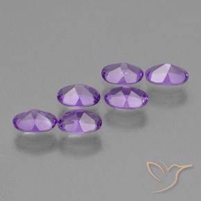 Amethyst Gemstones in 6 x 4 mm (calibrated) Size for Sale, Amethyst Stones in Medium Violet Color