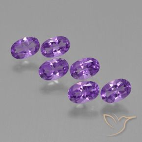 2.37 ctw Violet Amethyst Stones, Natural Amethyst in Oval Facet Shape for Sale