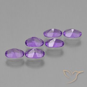 Amethyst Gemstones in 6 x 4 mm (calibrated) Size for Sale, Amethyst Stones in Medium Violet Color