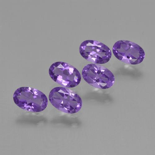 Deep Violet Hue Ametista Gem - 0.4ct Ovale sfaccettato (ID: 427385)