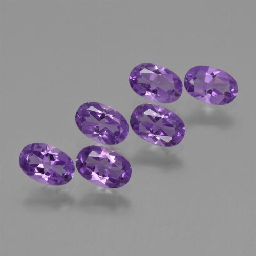Темно-фиолетовый Аметист Камень - 0.4ct Фасетный Овал (ID: 427389)