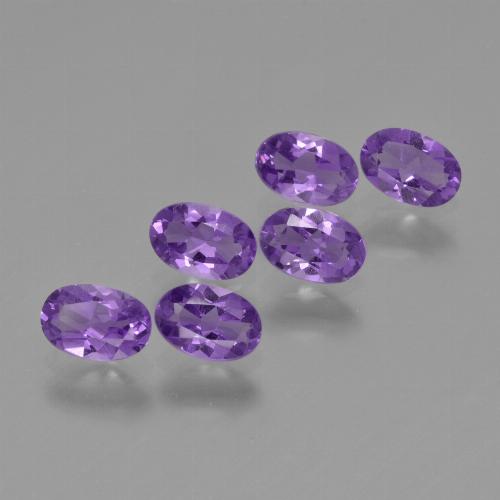 Темно-фиолетовый Аметист Камень - 0.4ct Фасетный Овал (ID: 427391)