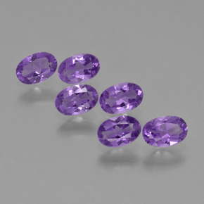 2.33 ctw Violet Amethyst Stones, Natural Amethyst in Oval Facet Shape for Sale